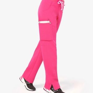 FIGS Limited Edition Hot Pink Kade Cargo Scrub Pants XL